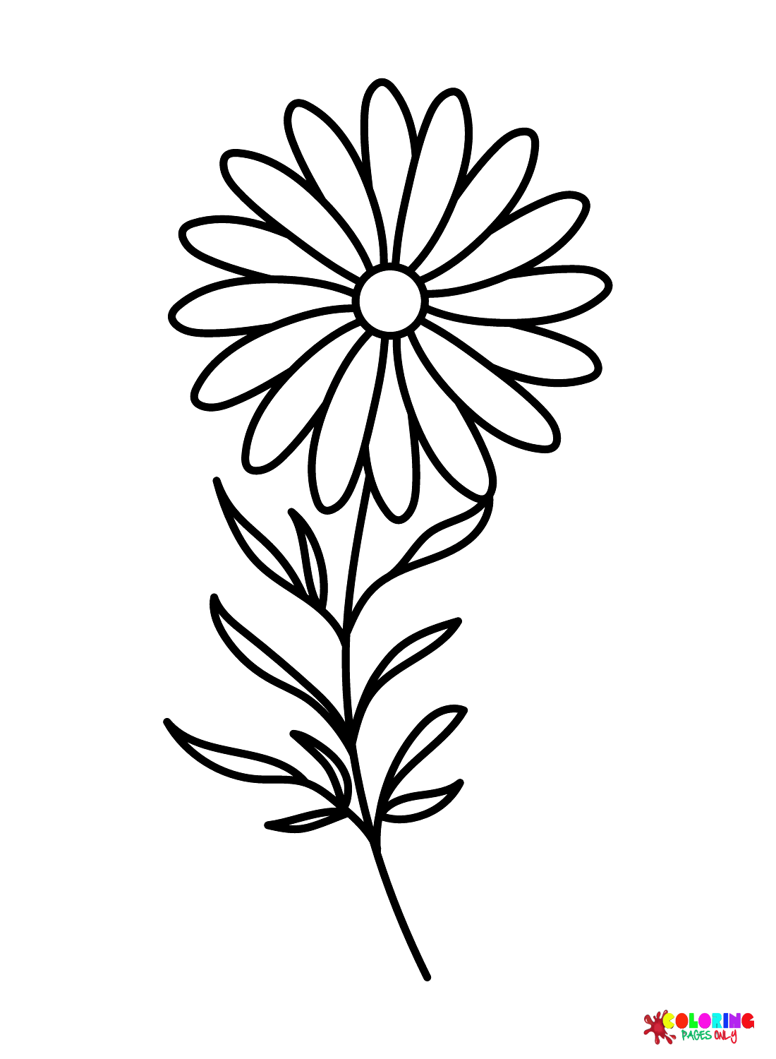 Beautiful Daisy Coloring Page