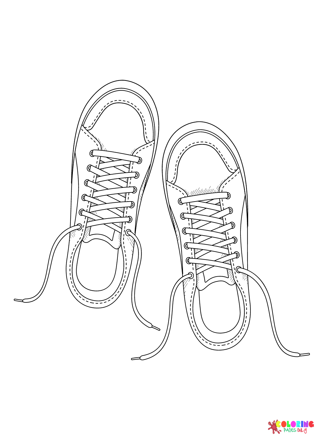 Beautiful Sneaker Images Coloring Page