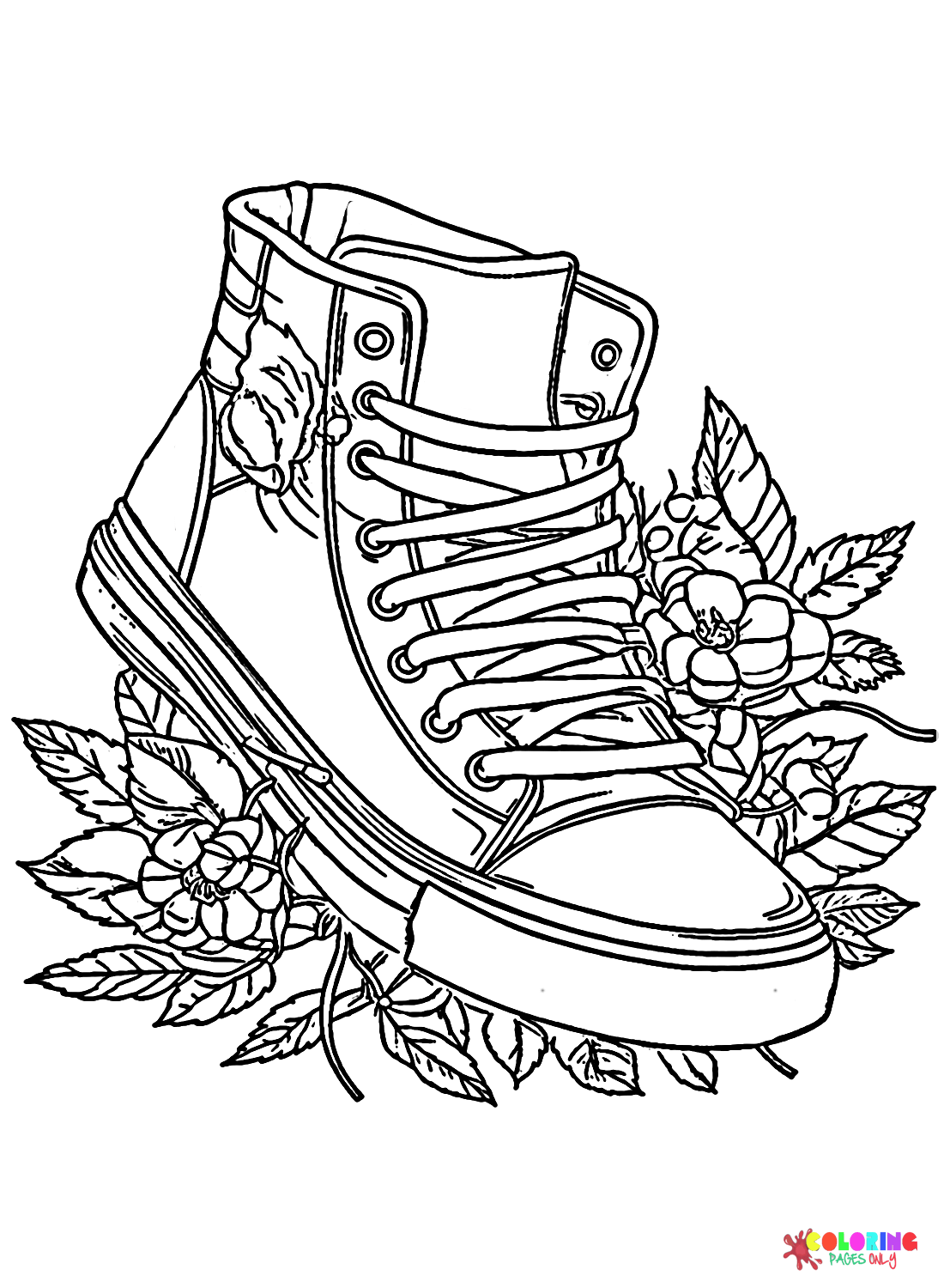 Sneaker Coloring Pages - Coloring Pages For Kids And Adults