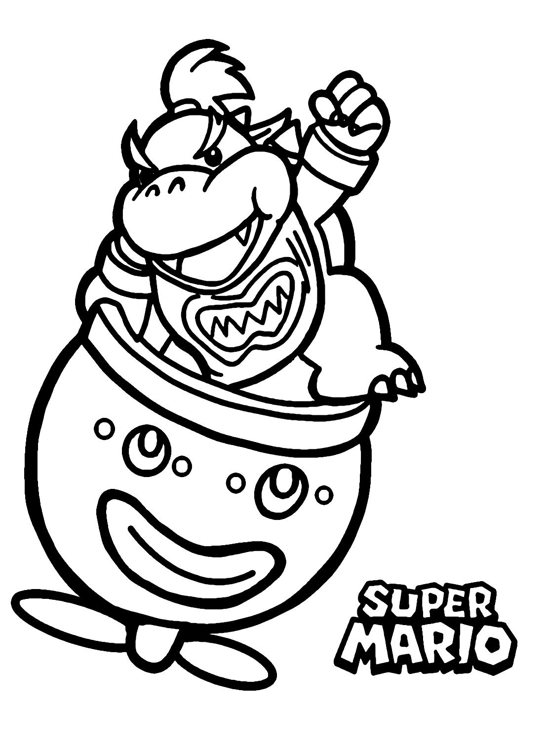 Bowser Jr nell'auto dei clown from Bowser Jr