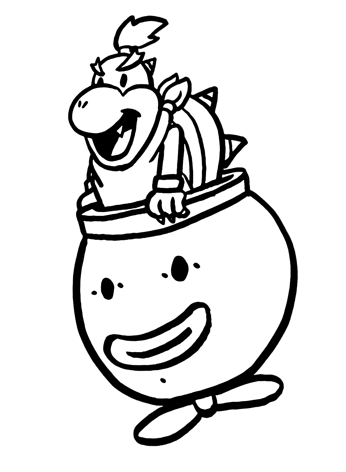 Bowser Jr in Super Mario Coloring Page