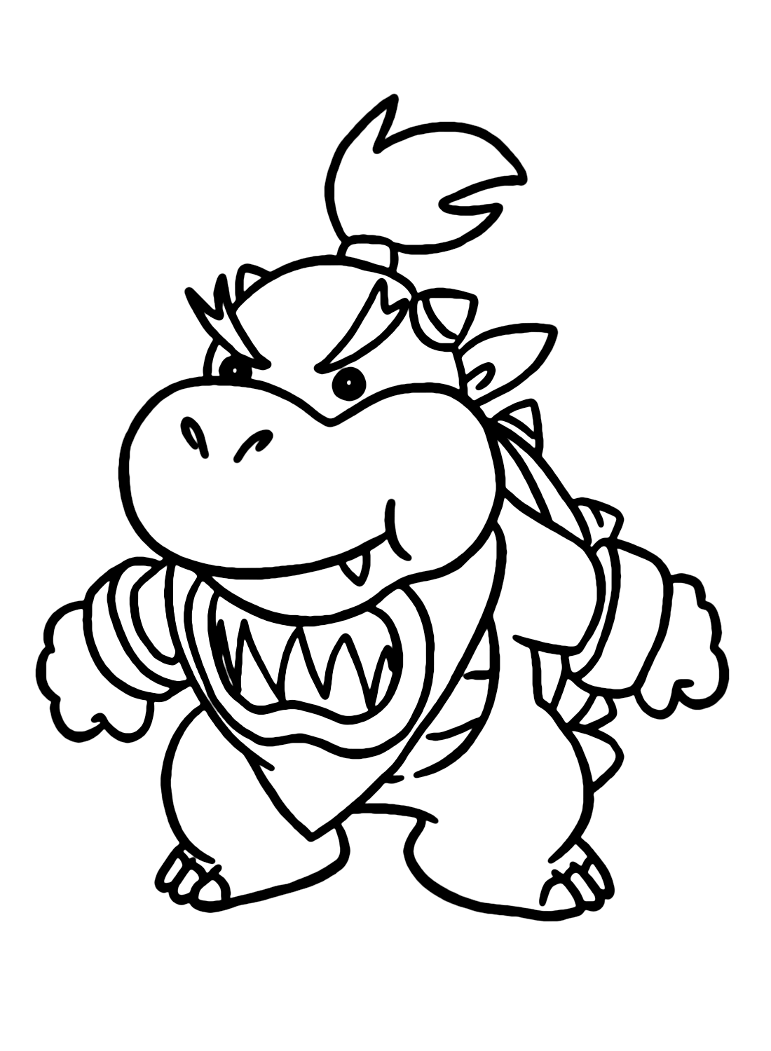 Bowser Junior Coloring Page - Free Printable Coloring Pages
