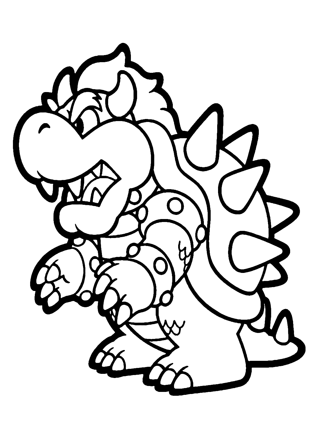 Desenhos para colorir Bowser Mario - Desenhos para colorir gratuitos para  impressão