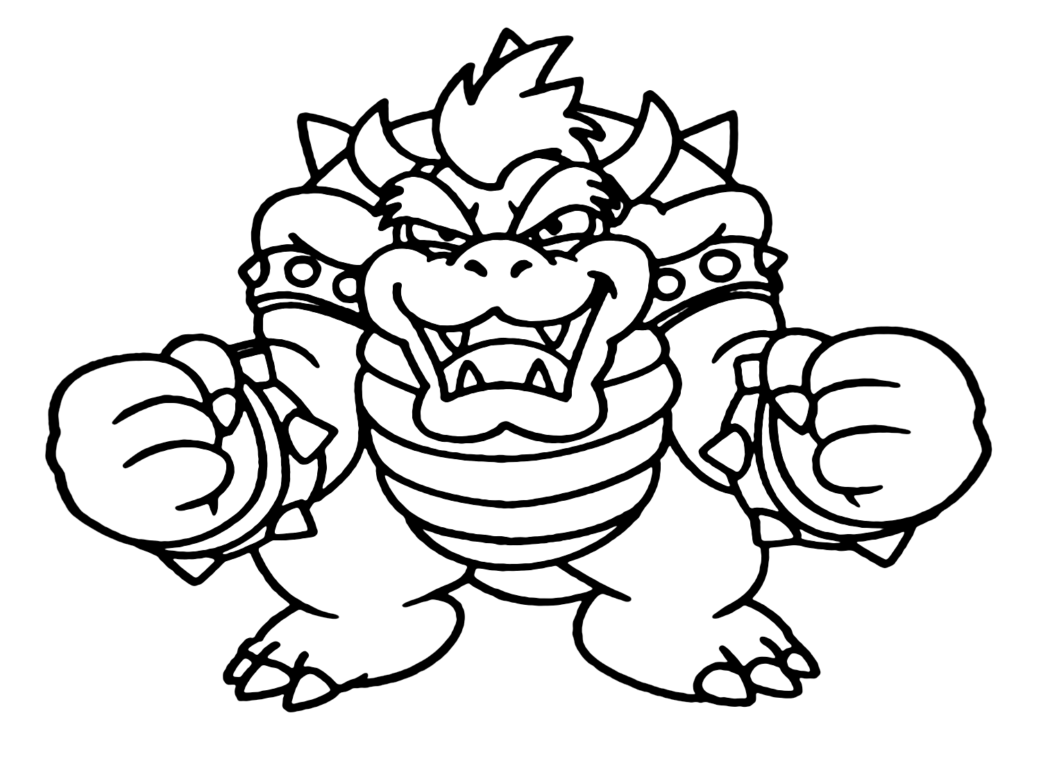 Bowser Super Mario Printable Coloring Pages