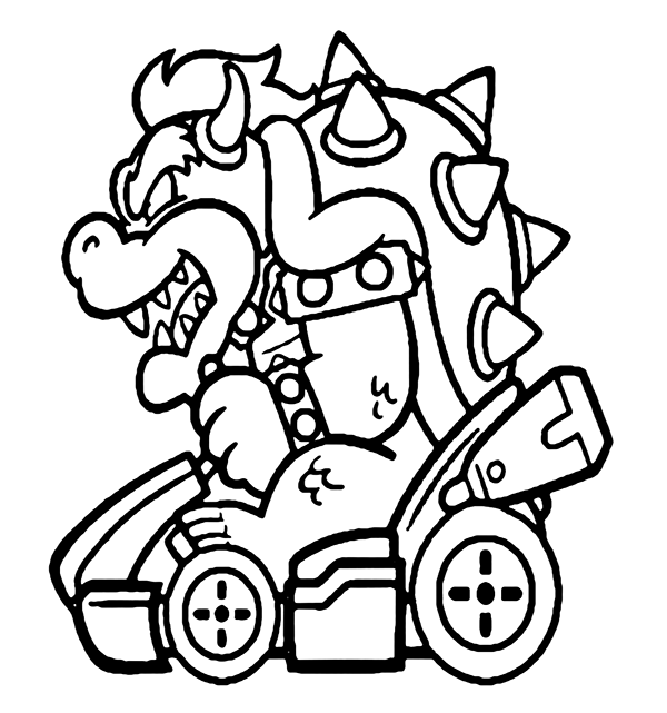 Bowser from Mario Kart