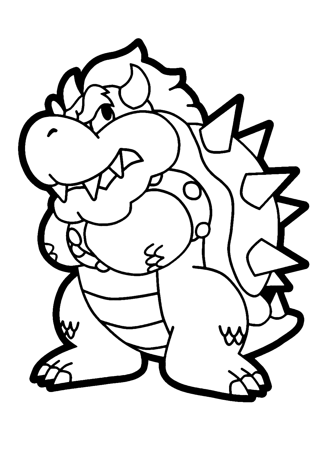 Bowser from Super Mario Coloring Page