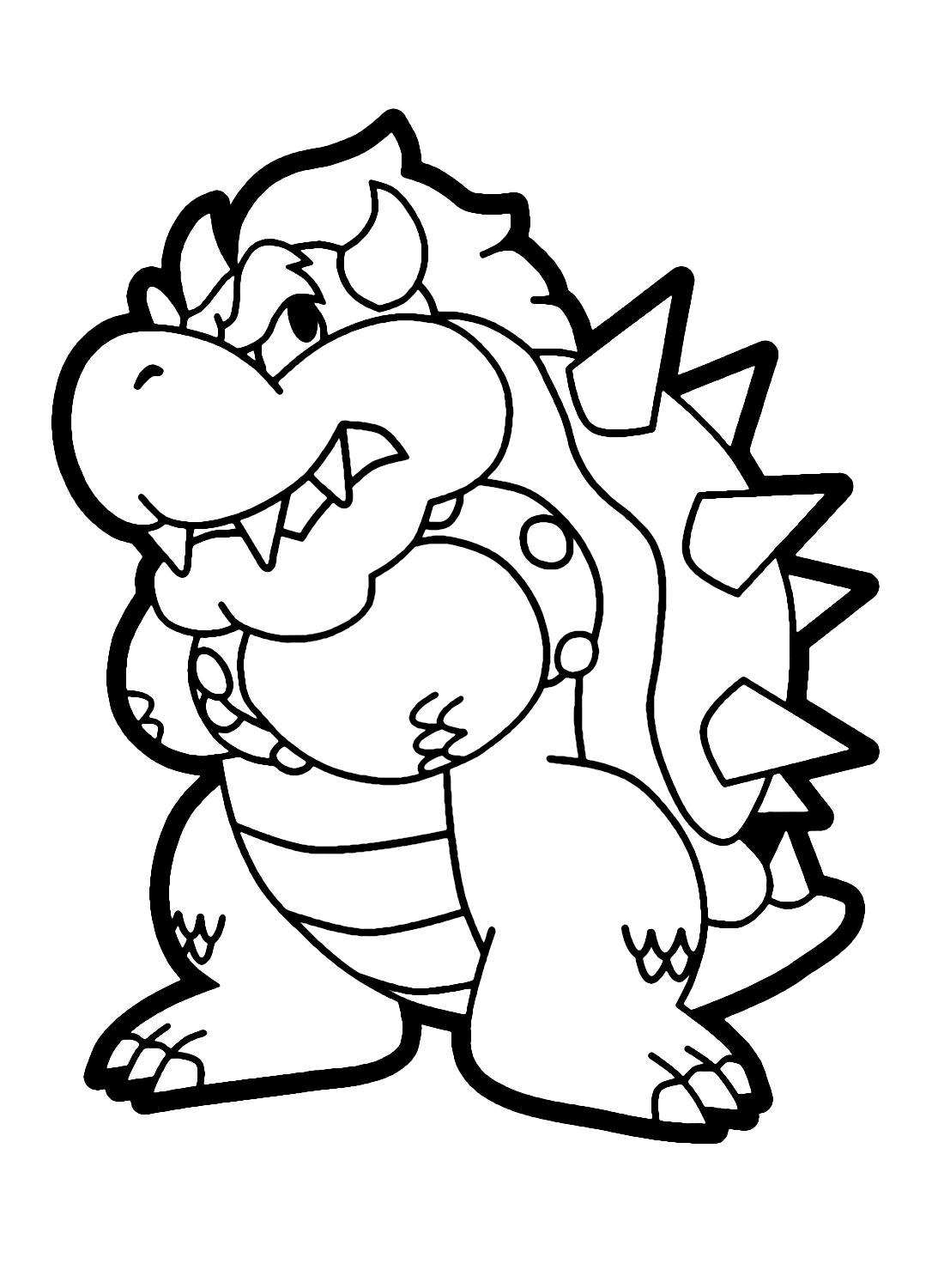 Bowser From Super Mario Coloring Page Free Printable Coloring Pages