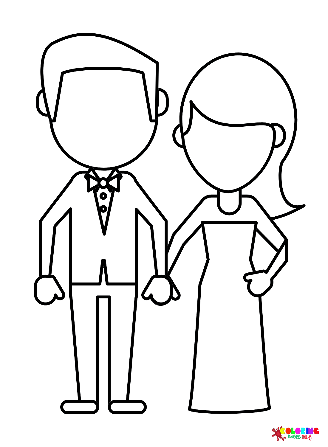 Braut- und Bräutigam-Übersicht von Braut und Bräutigam