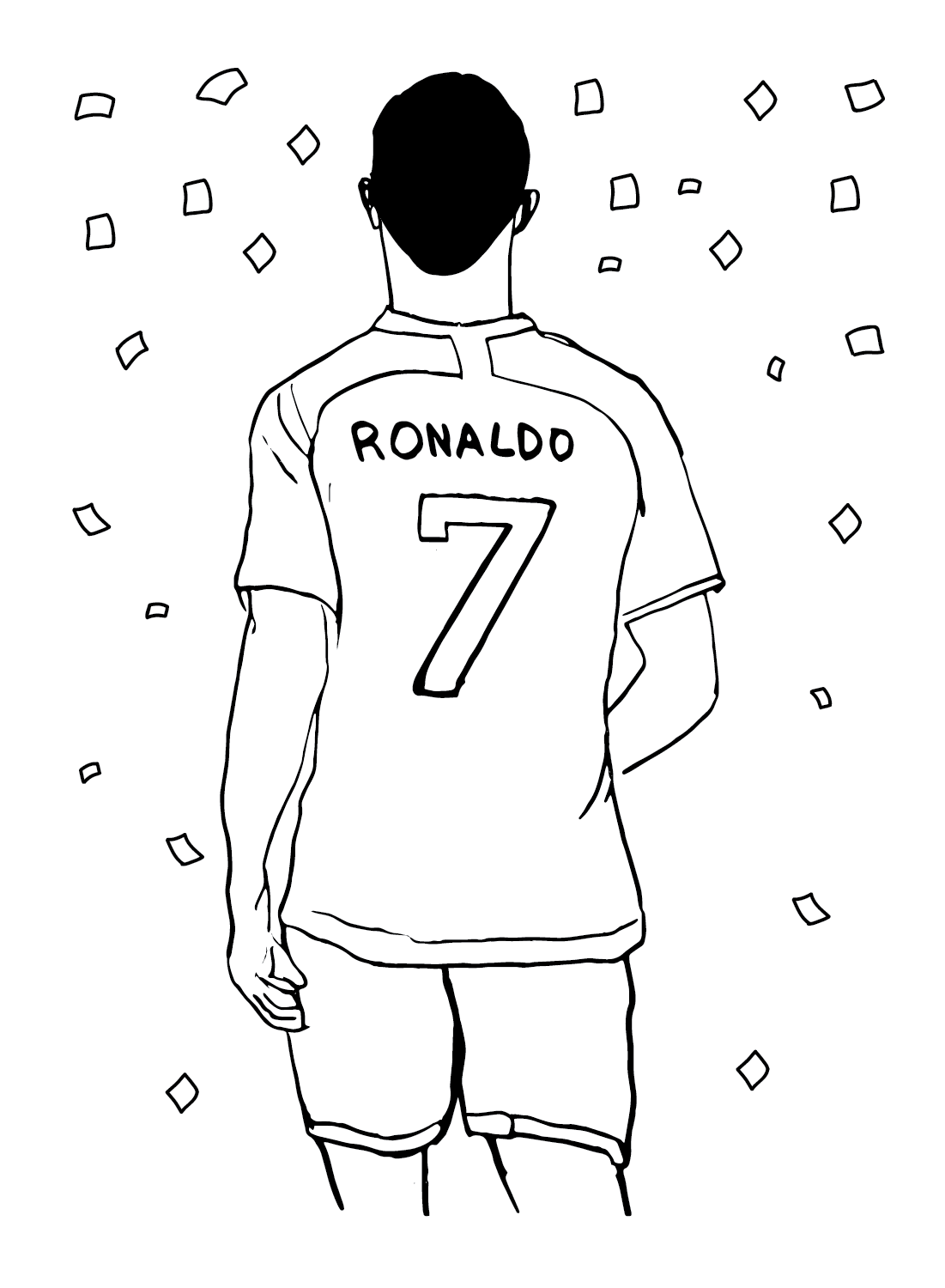 Cómo dibujar Camiseta 7 CRISTIANO RONALDO - PORTUGAL CR7 