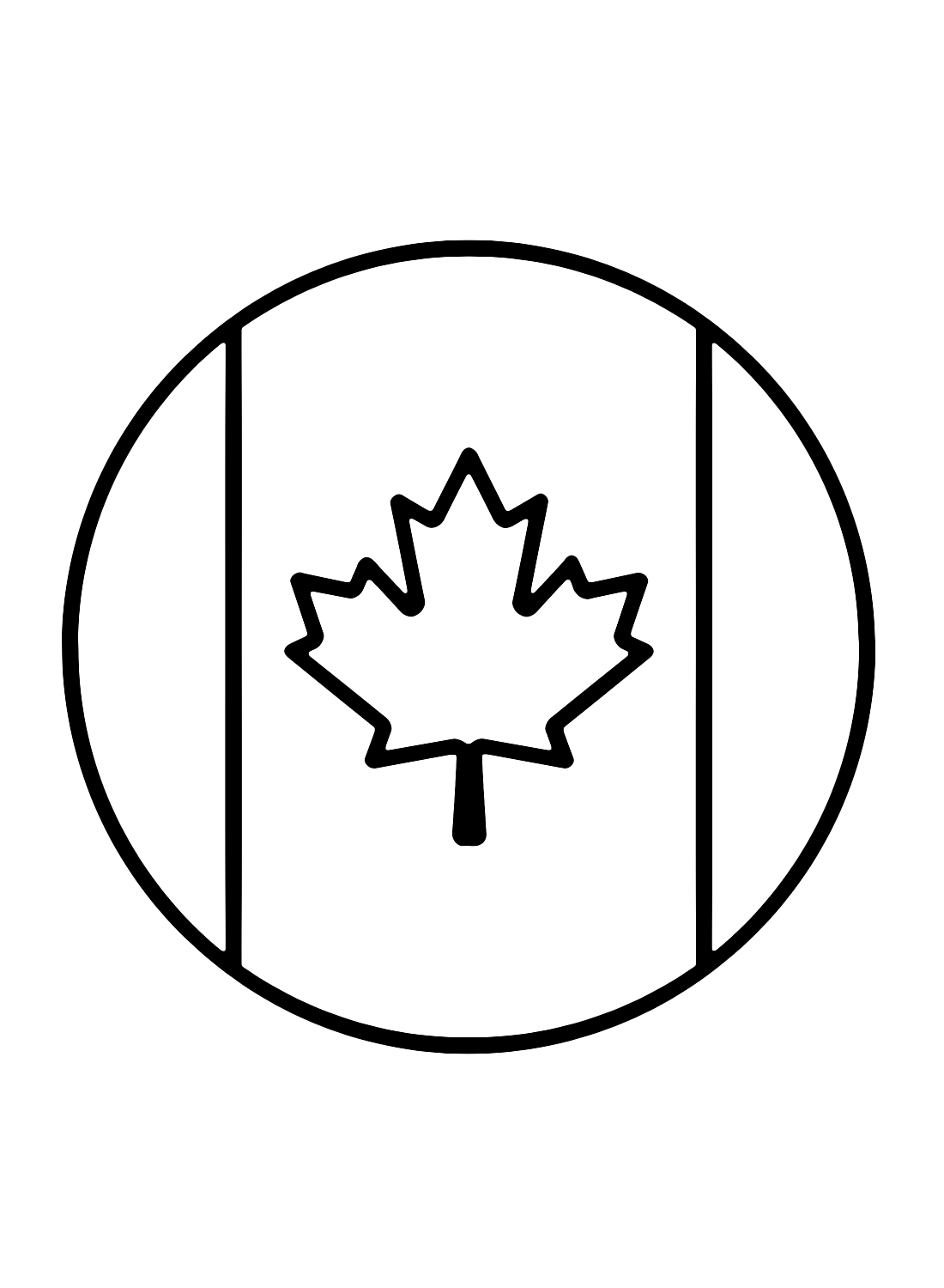 Canada Icon Coloring Page