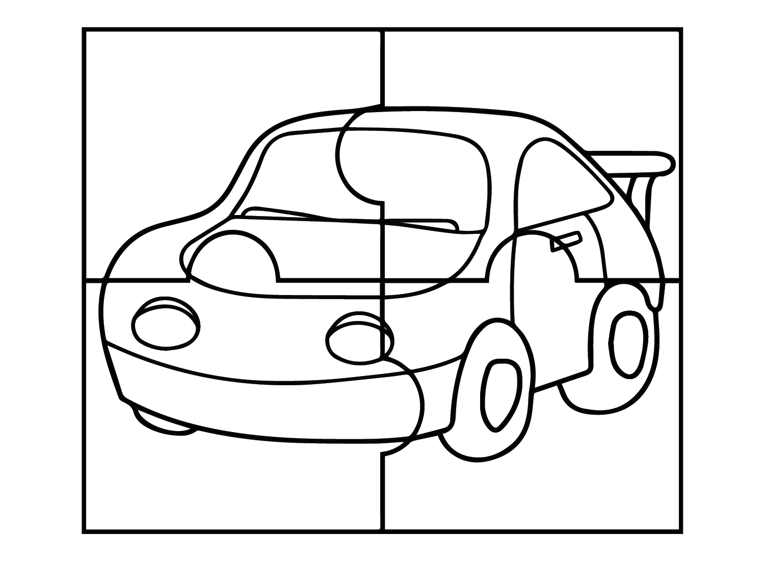 Quebra-cabeça De Carro. Compartilhamento De Carro. Partes Do Carro