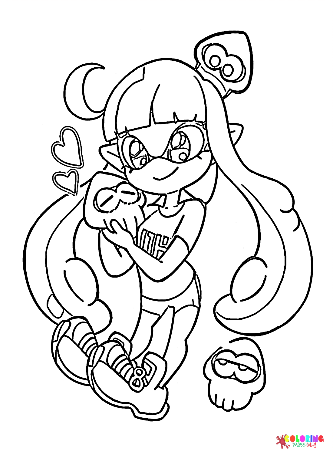 Cartoon Splatoon Coloring Page - Free Printable Coloring Pages