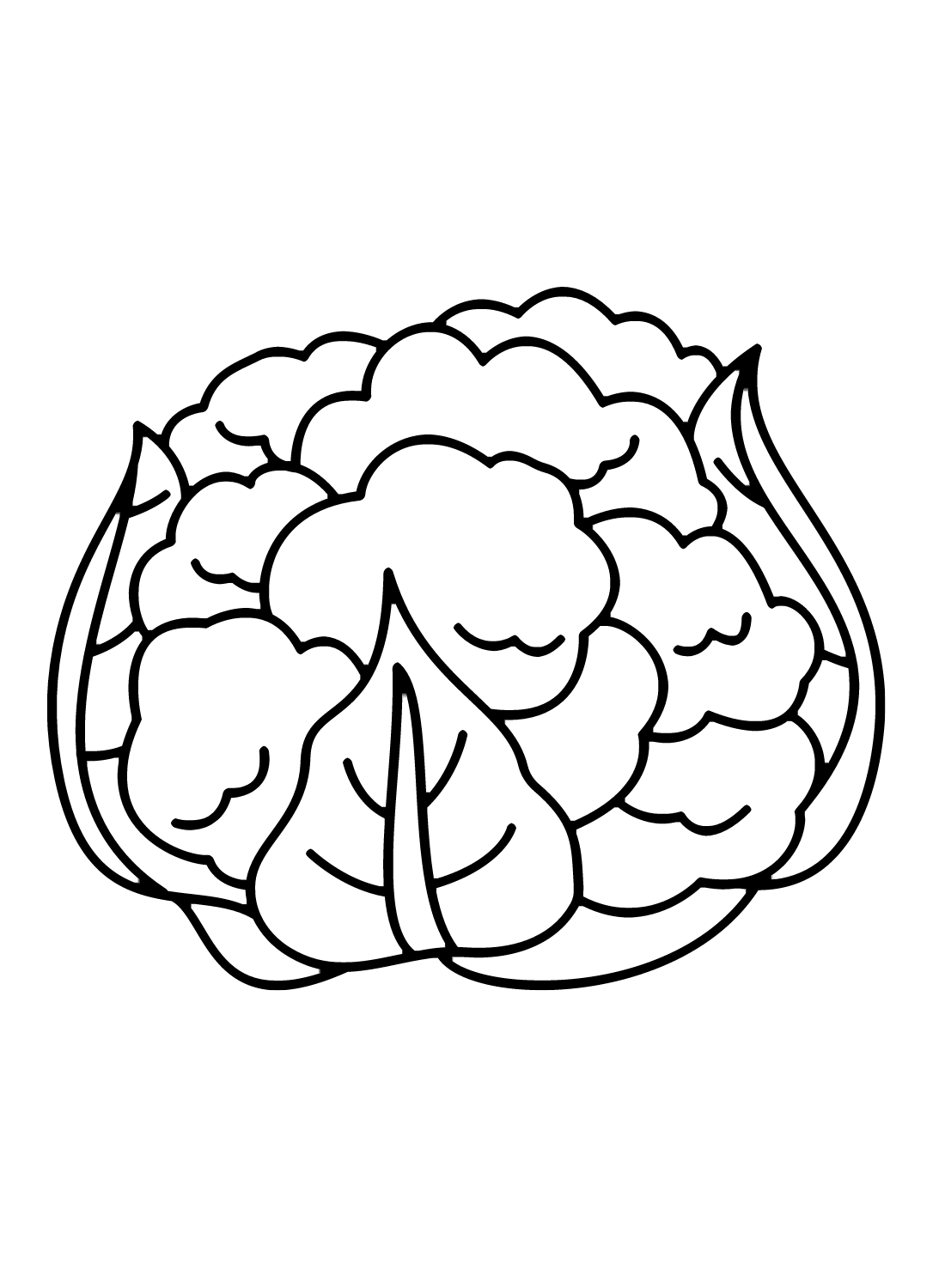 Cauliflower Images Coloring Page
