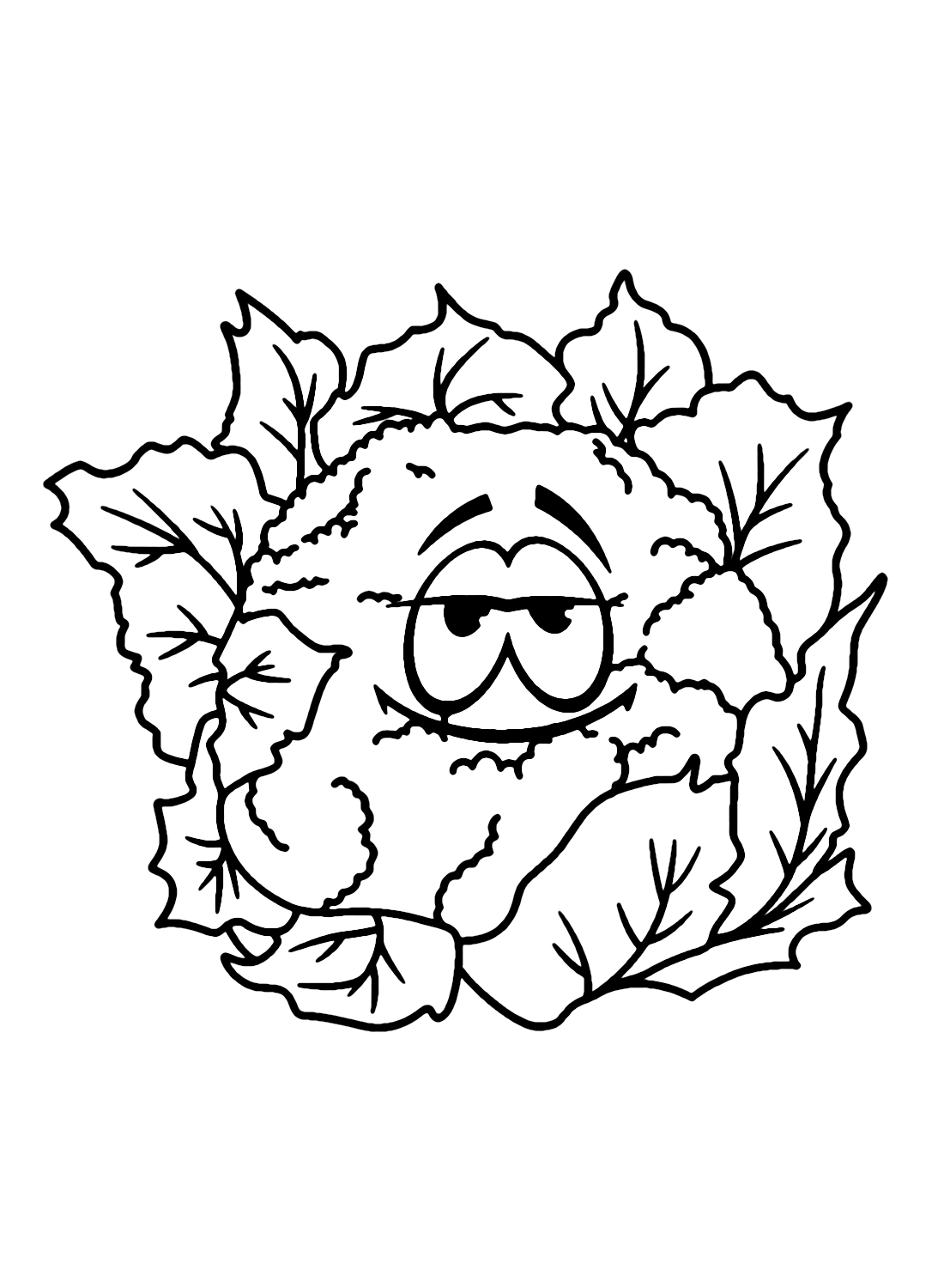 Cauliflower to Print Coloring Page