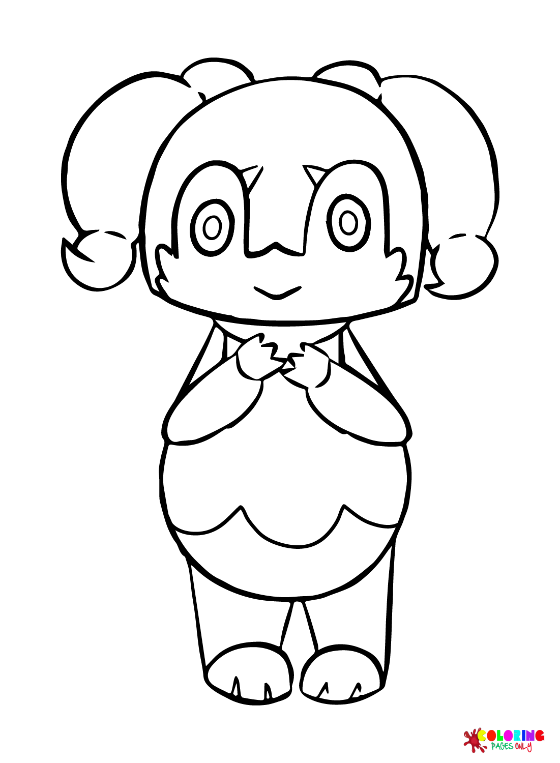 Character Indeedee Coloring Page Free Printable Coloring Pages