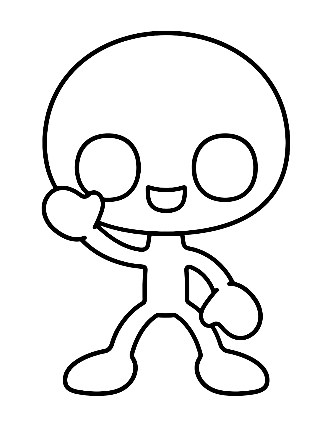 Chibi Yellow Rainbow Friends Coloring Pages - Free Printable Coloring Pages