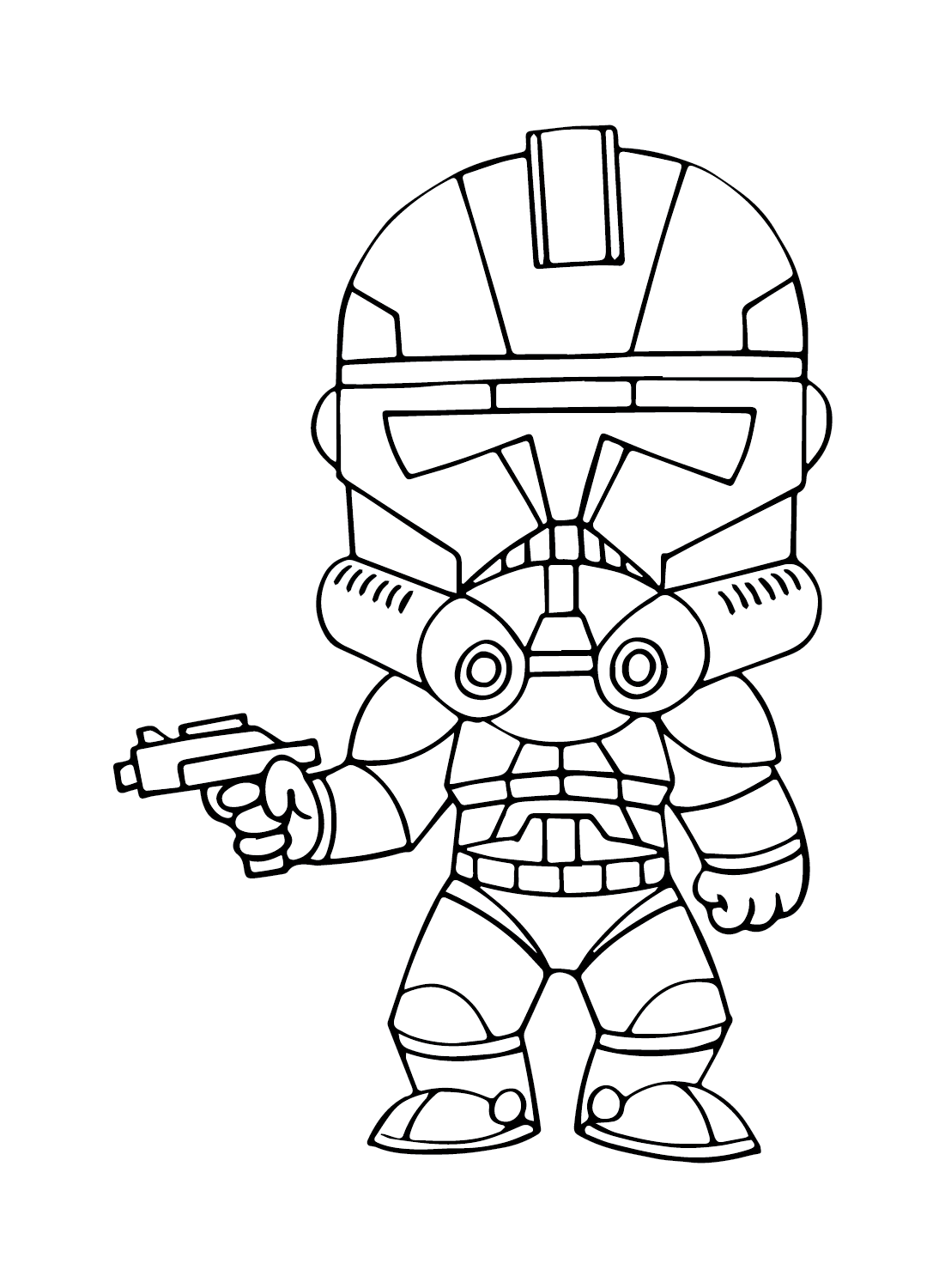 Chibi Shock Trooper Coloring Page - Free Printable Coloring Pages