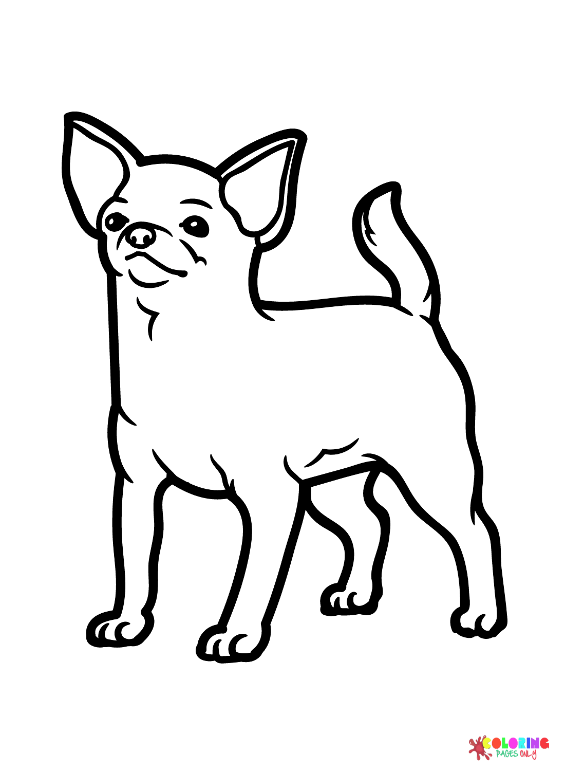 Chihuahua Dog Coloring Page - Free Printable Coloring Pages