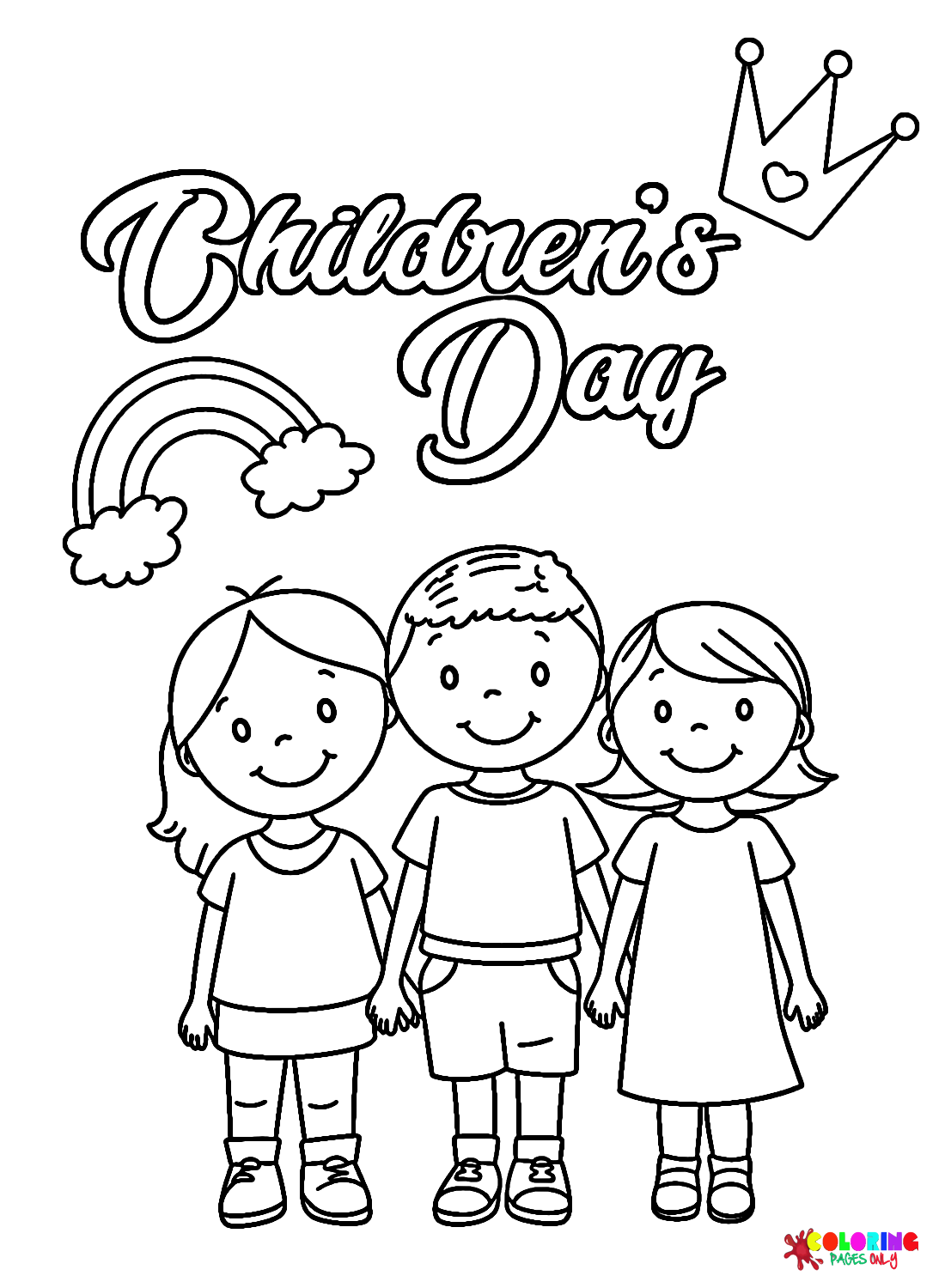 Children Day color Sheets Coloring Page
