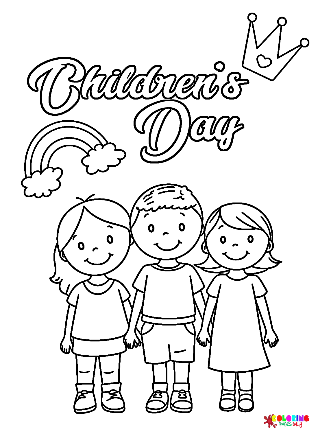 Children Day color Sheets Coloring Page - Free Printable Coloring Pages