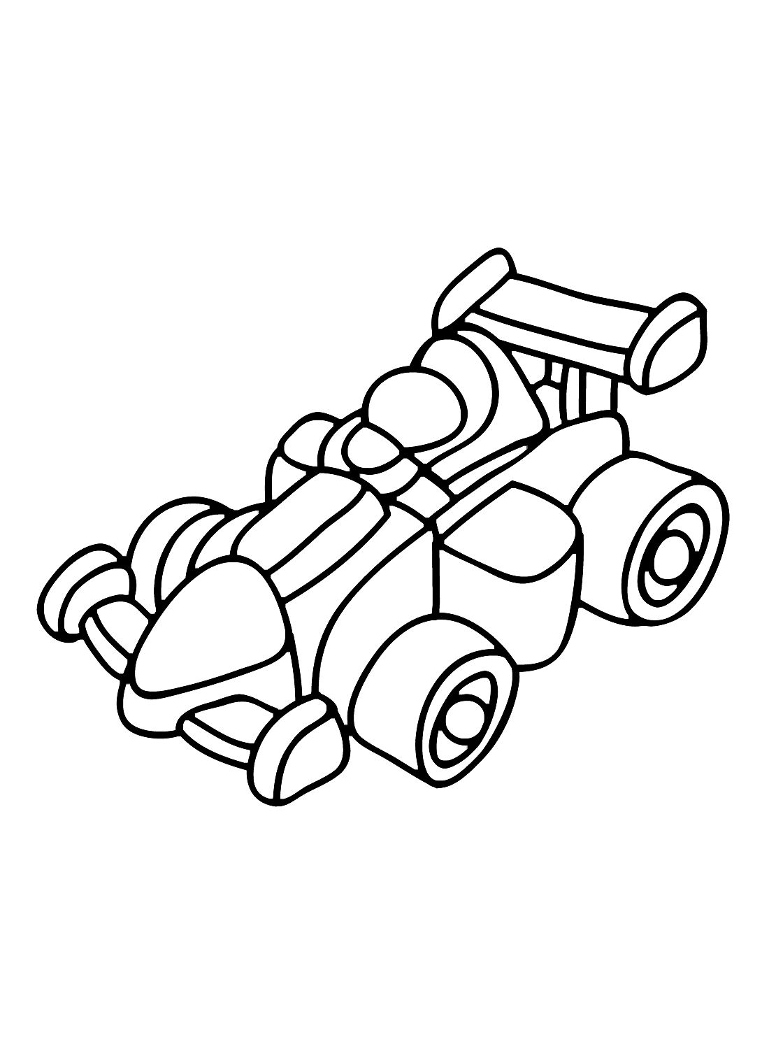 Children Toy Race Car Coloring Page