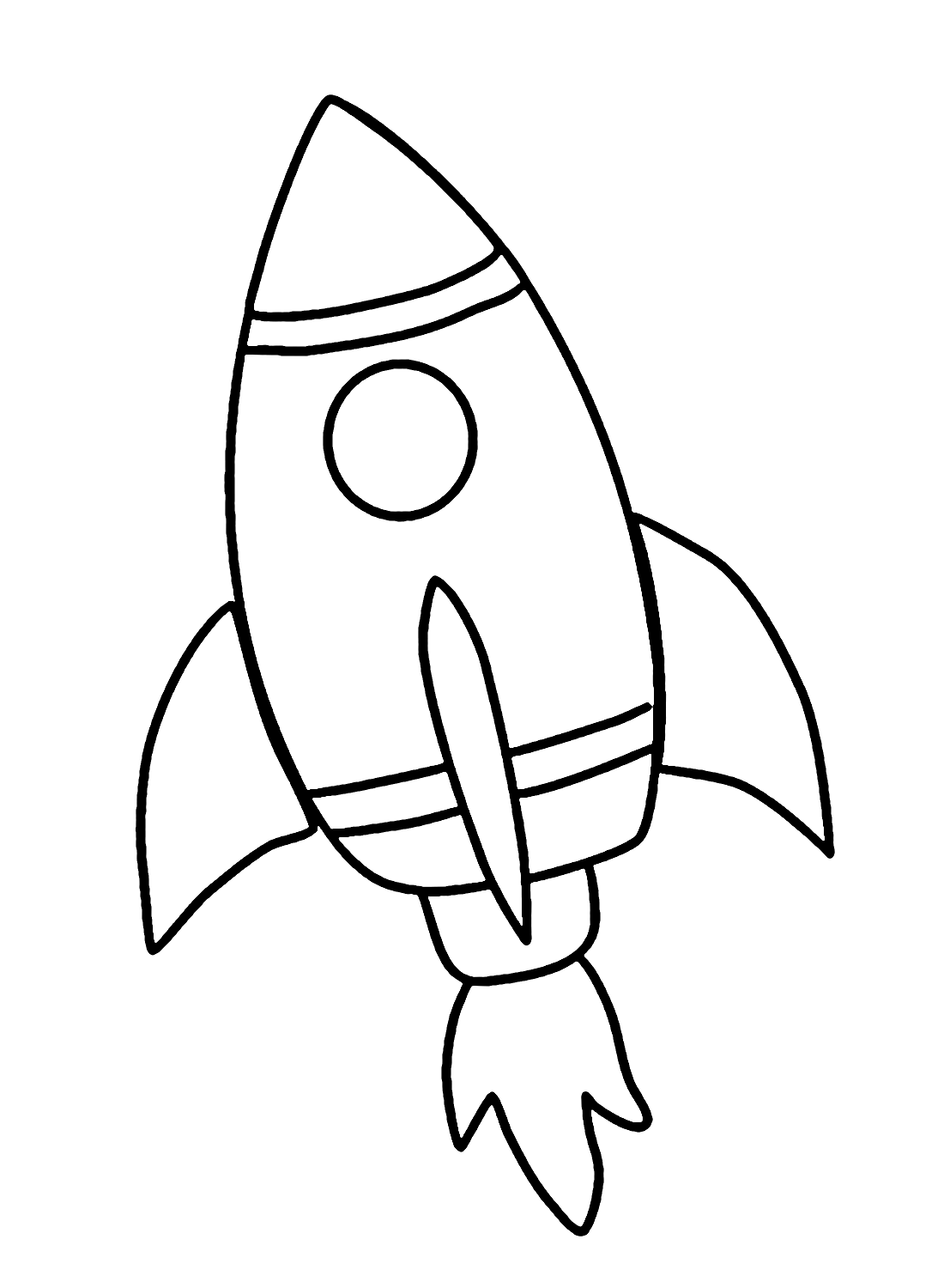 Children Toy Rocket Coloring Page