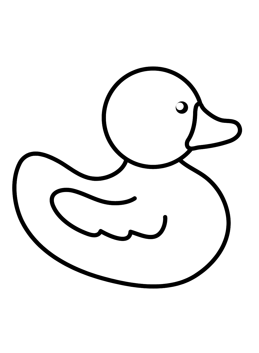 Children Toy Rubber Duckie Coloring Page
