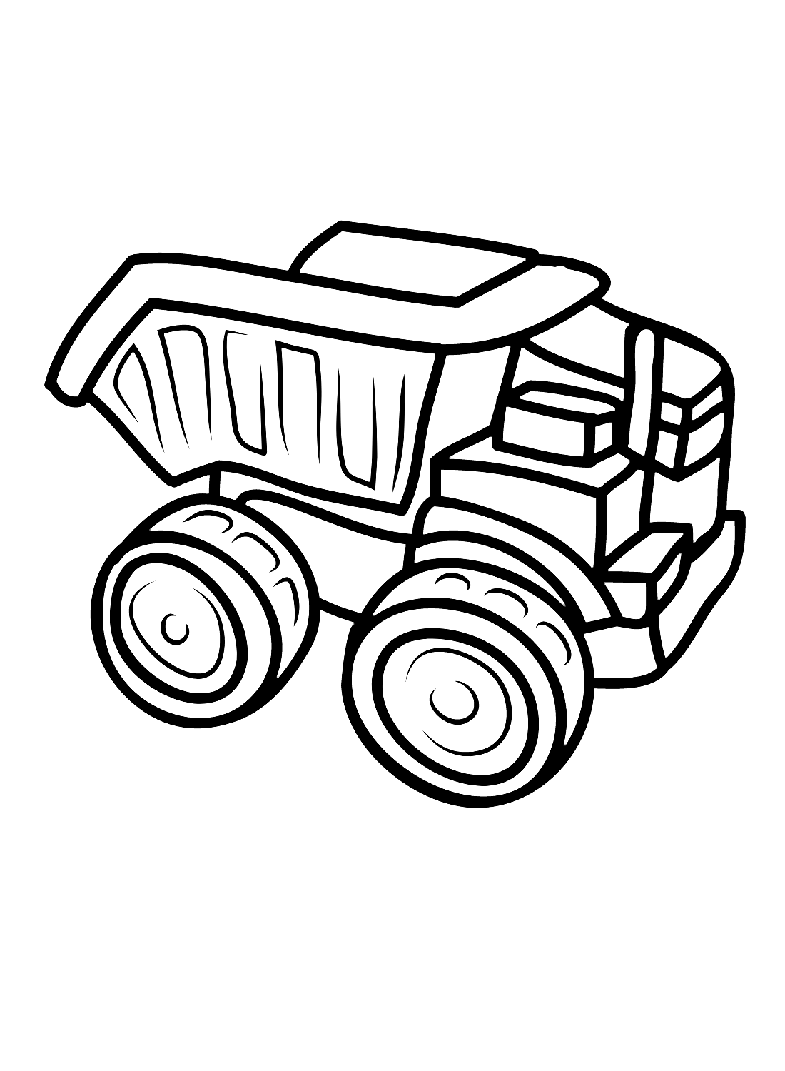 Children Toy Truck Coloring Page