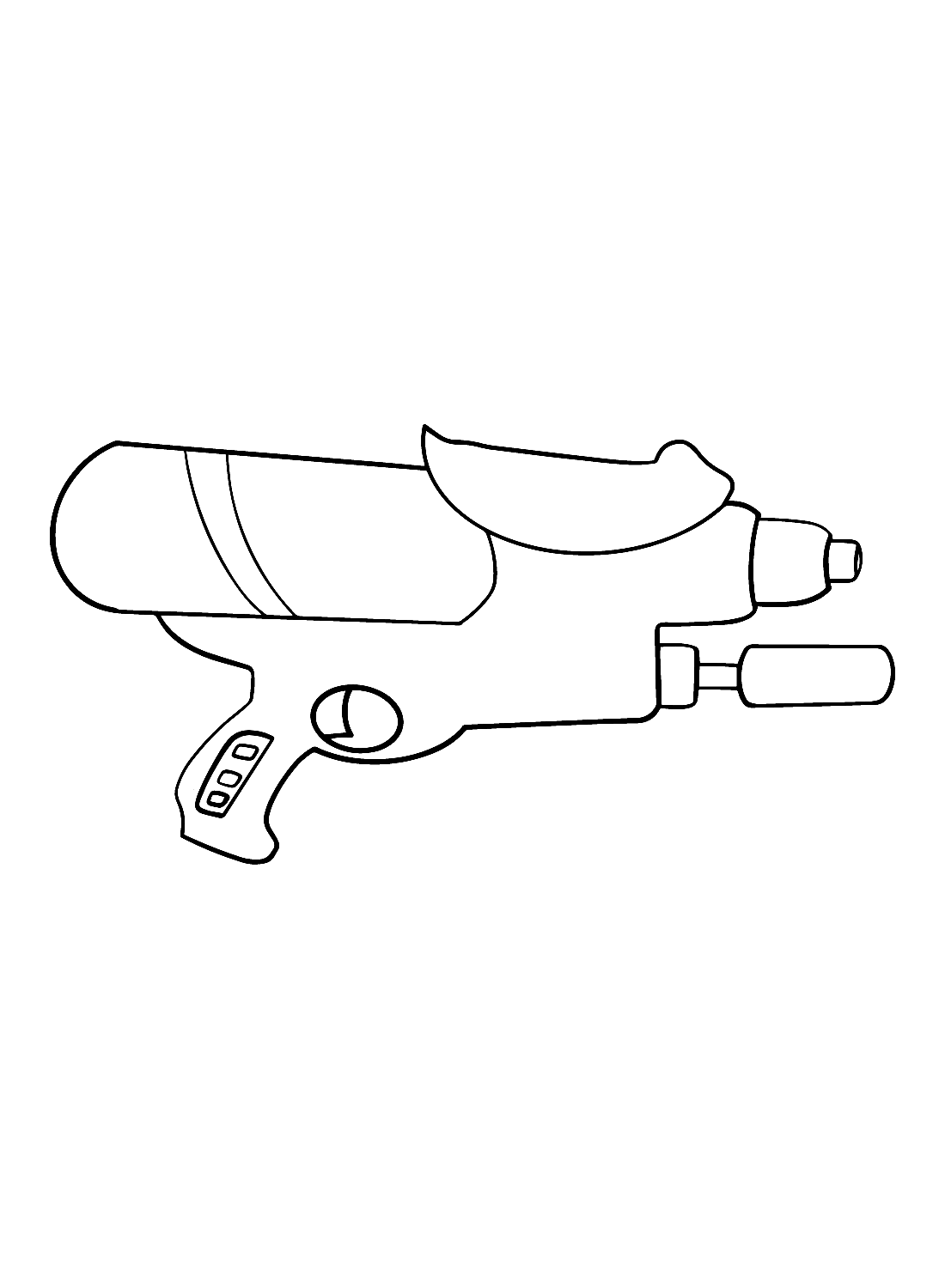 Children Toy Water Gun Coloring Page