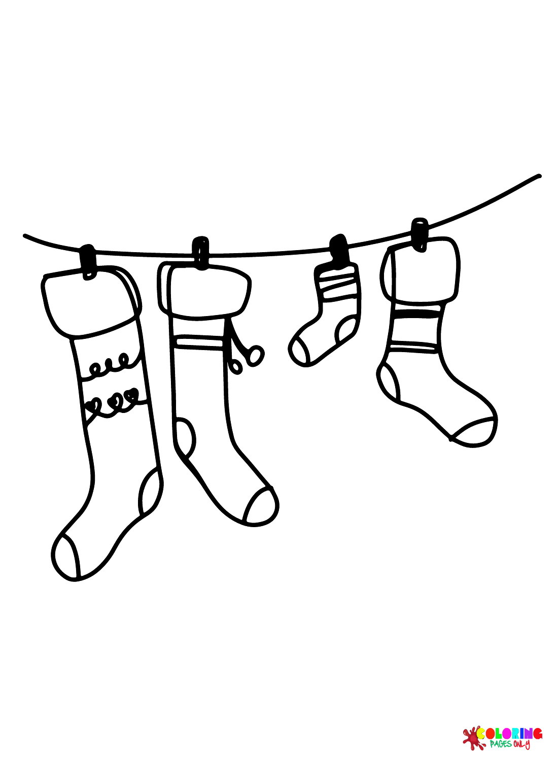 Рождественские носки из носков
