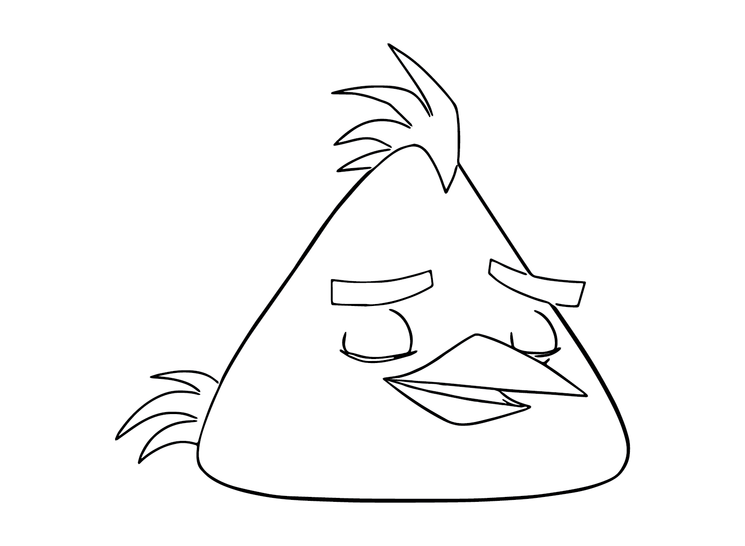 Chuck (Angry Bird) Free Coloring Page