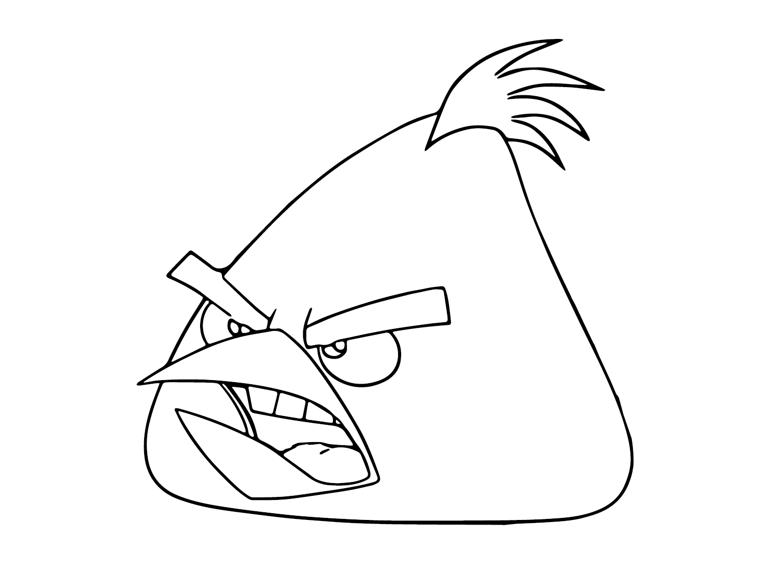 Chuck from Angry Birds Coloring Page
