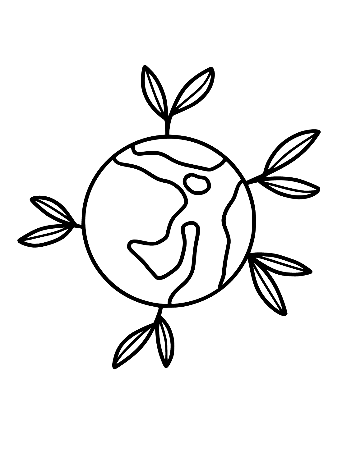 Clean Green Environment Coloring Page