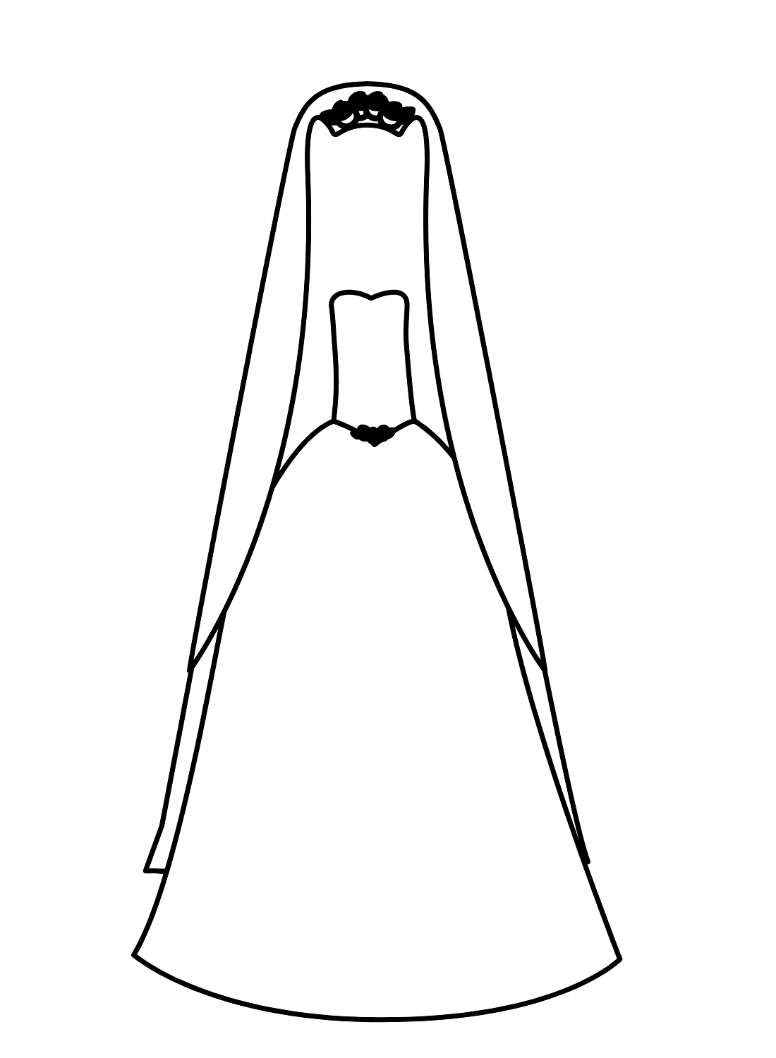 Costume Wedding Dress Coloring Page