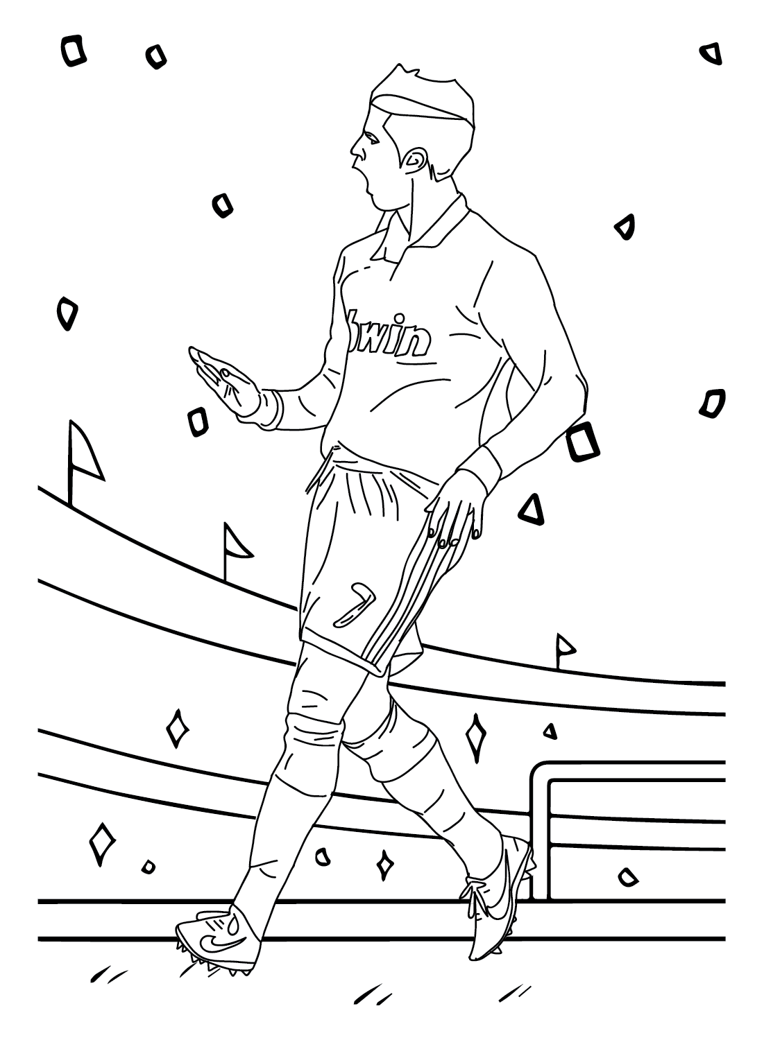 Cristiano Ronaldo Drawing Coloring Pages