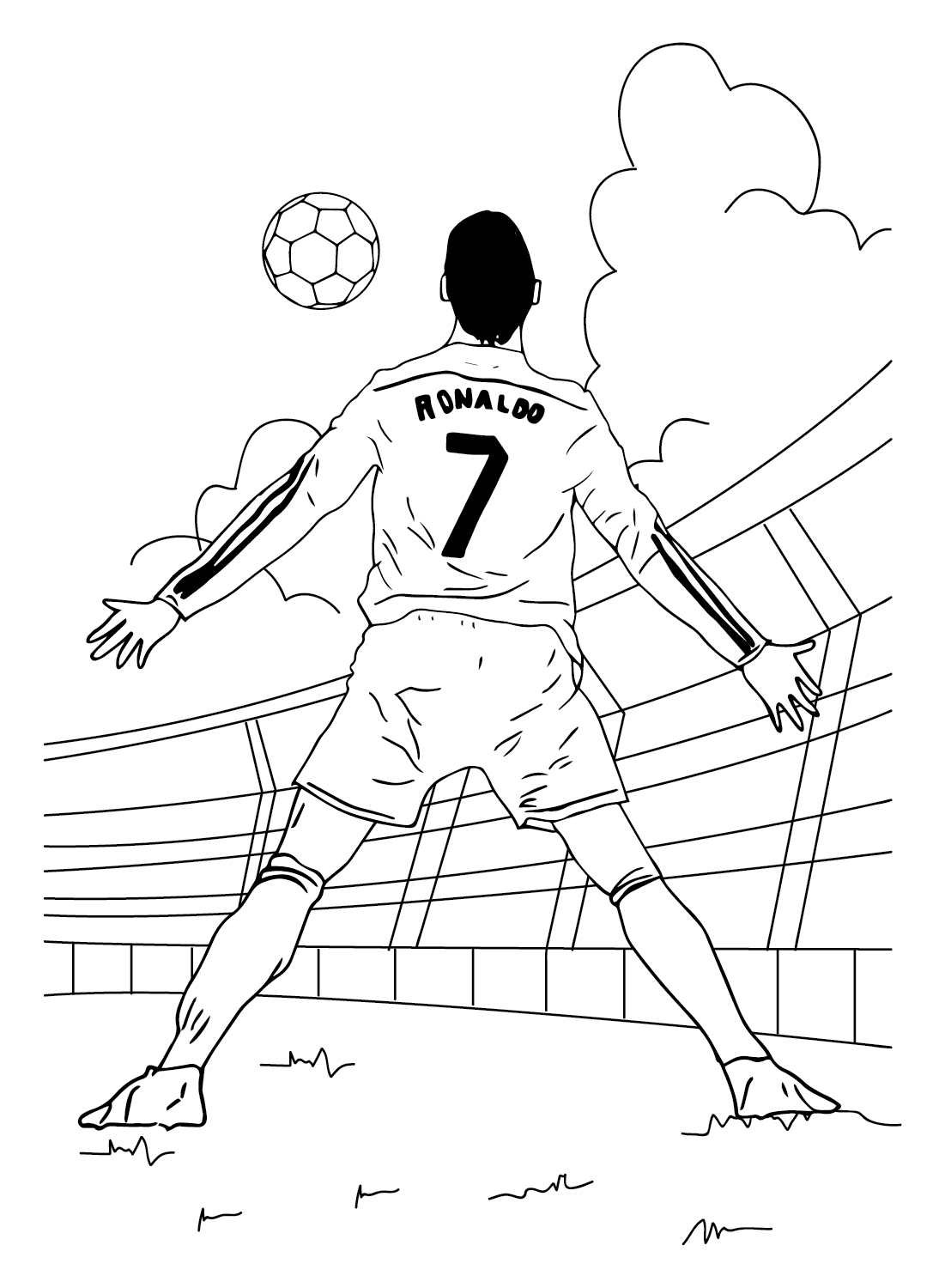 Cristiano Ronaldo Football Player Coloring Pages Cristiano Ronaldo Coloring Pages Coloring 