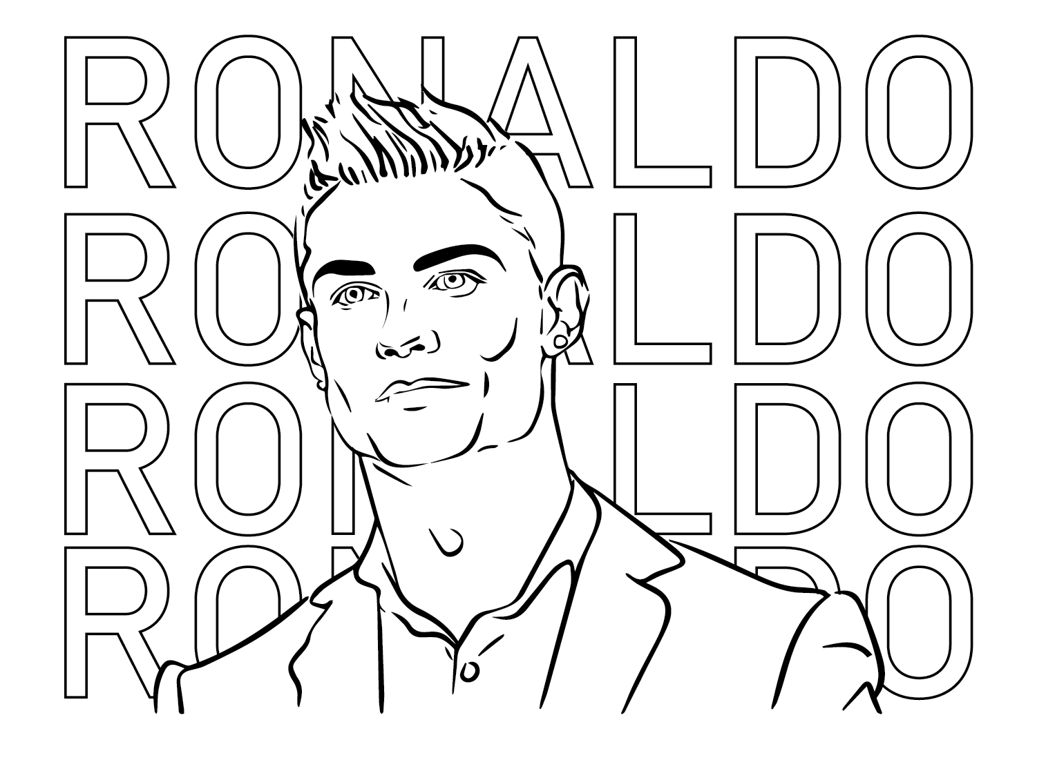Cristiano Ronaldo Lineart von Cristiano Ronaldo