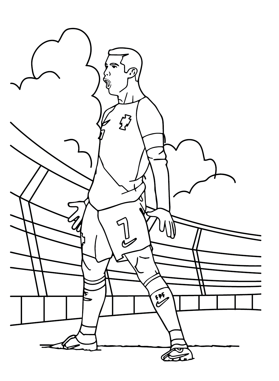 Cristiano Ronaldo Pictures Coloring Pages