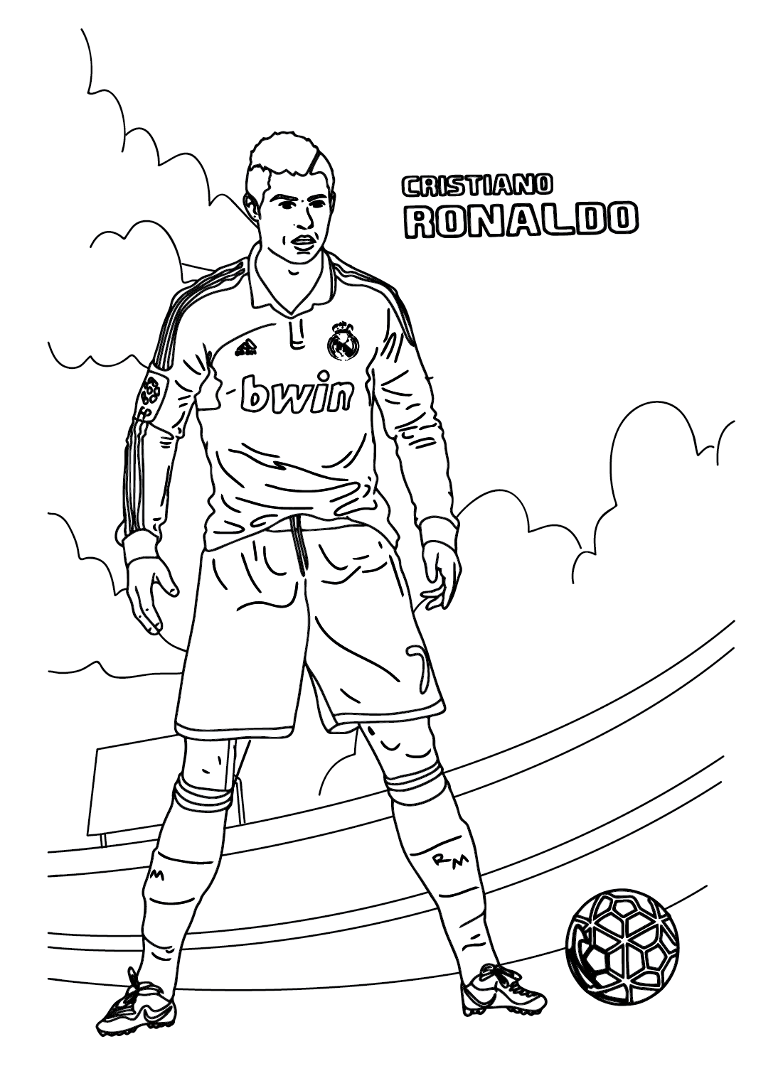Cristiano Ronaldo World Cup Coloring Pages