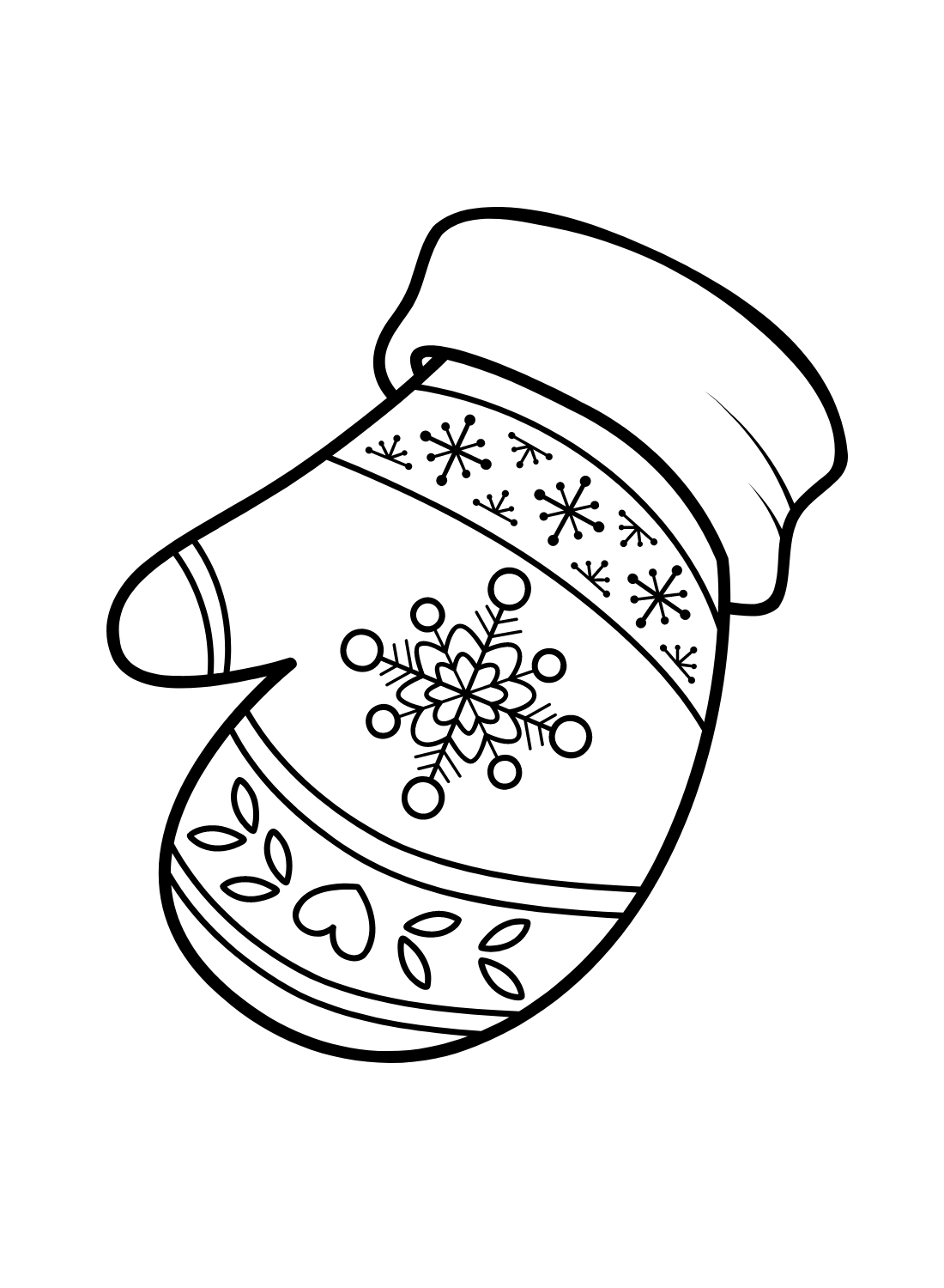 Cute Mittens Coloring Page
