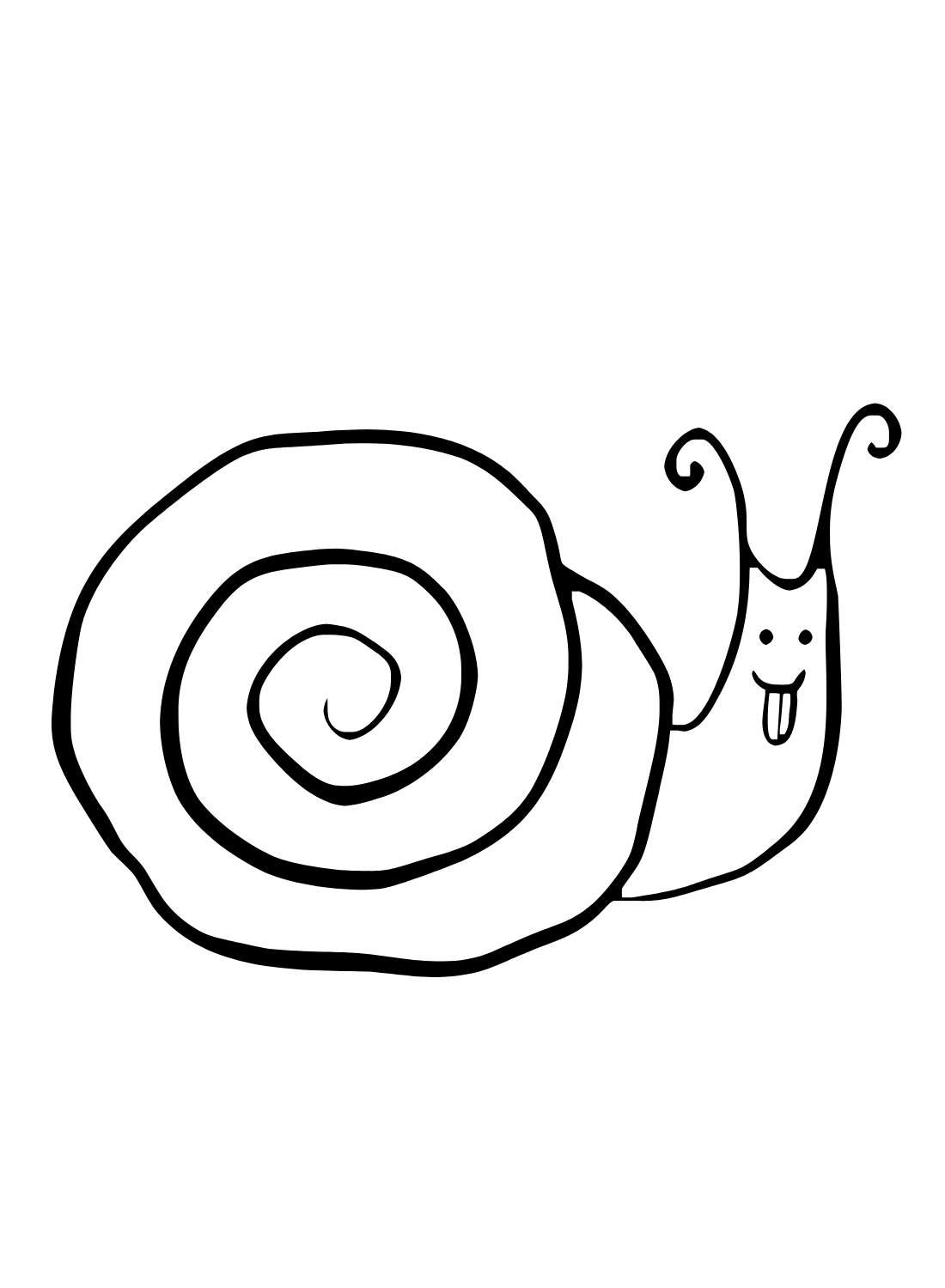 Lindo dibujo animado de caracol de Snail