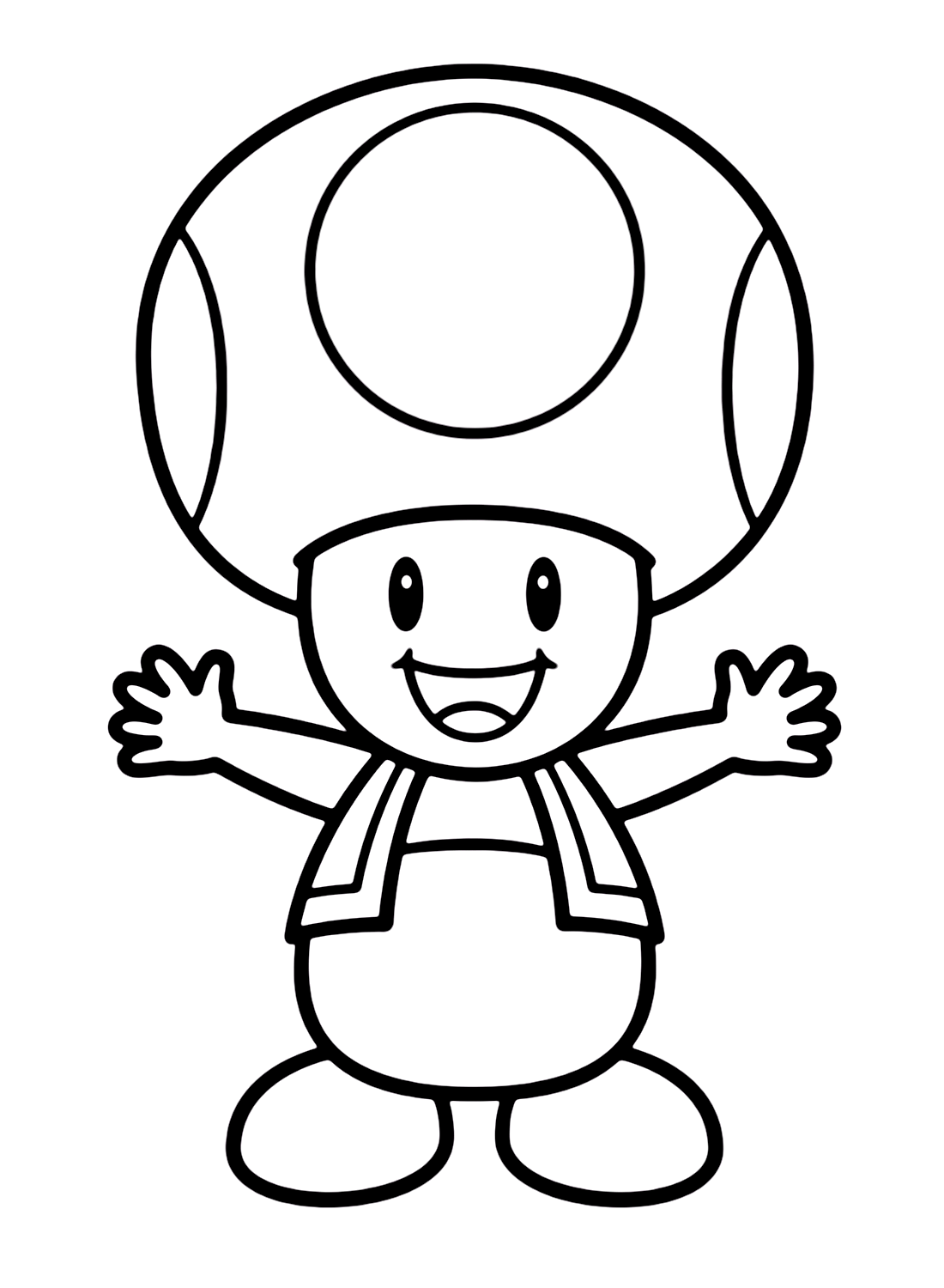 Cute Toad Mario Coloring Pages