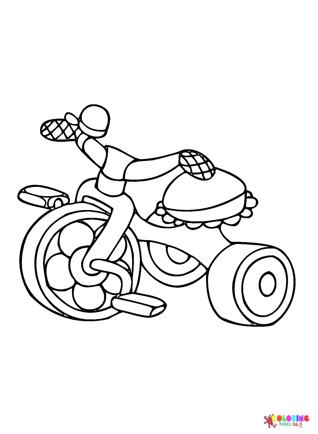 Cute Tricycle for Kids Coloring Page