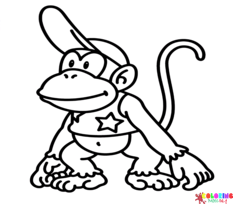 Diddy Kong Coloring Pages