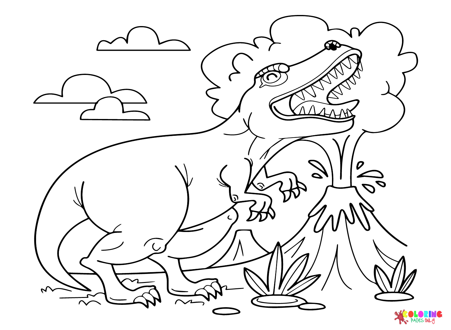 Dinosaur Prehistory Coloring Page