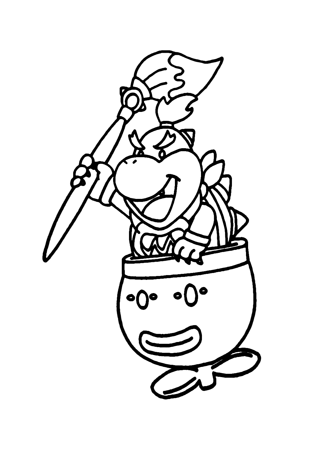 Desenho de Bowser Jr. para colorir  Desenhos para colorir e imprimir gratis