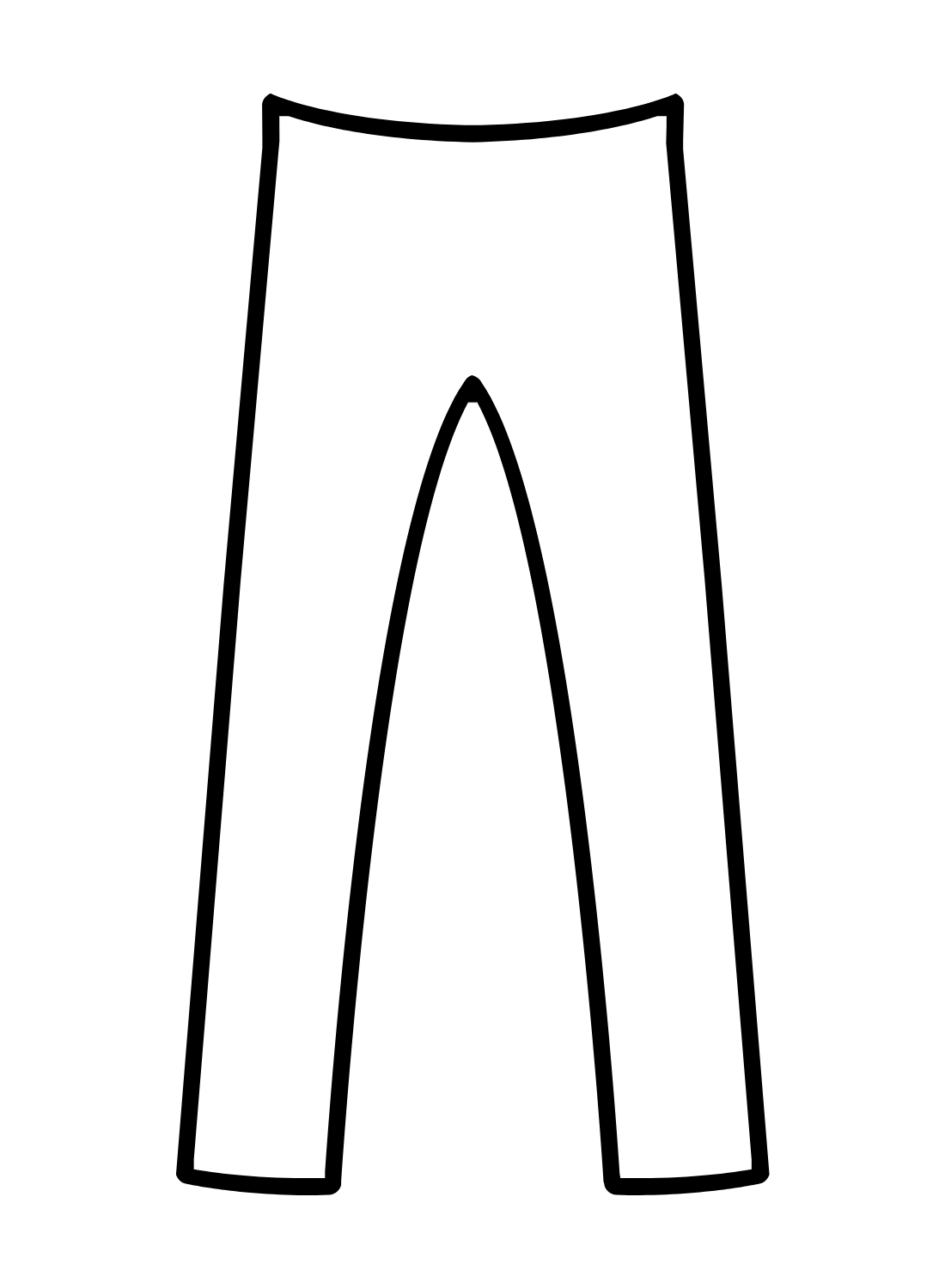 Desenhe calças fáceis de calças