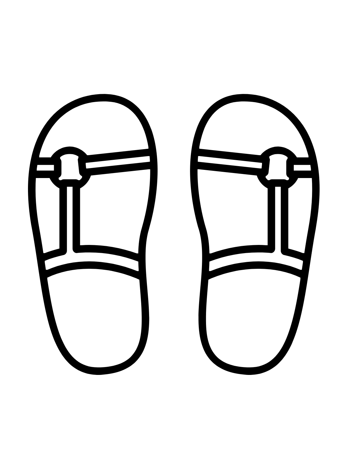 Desenhe sandálias fáceis de sandálias