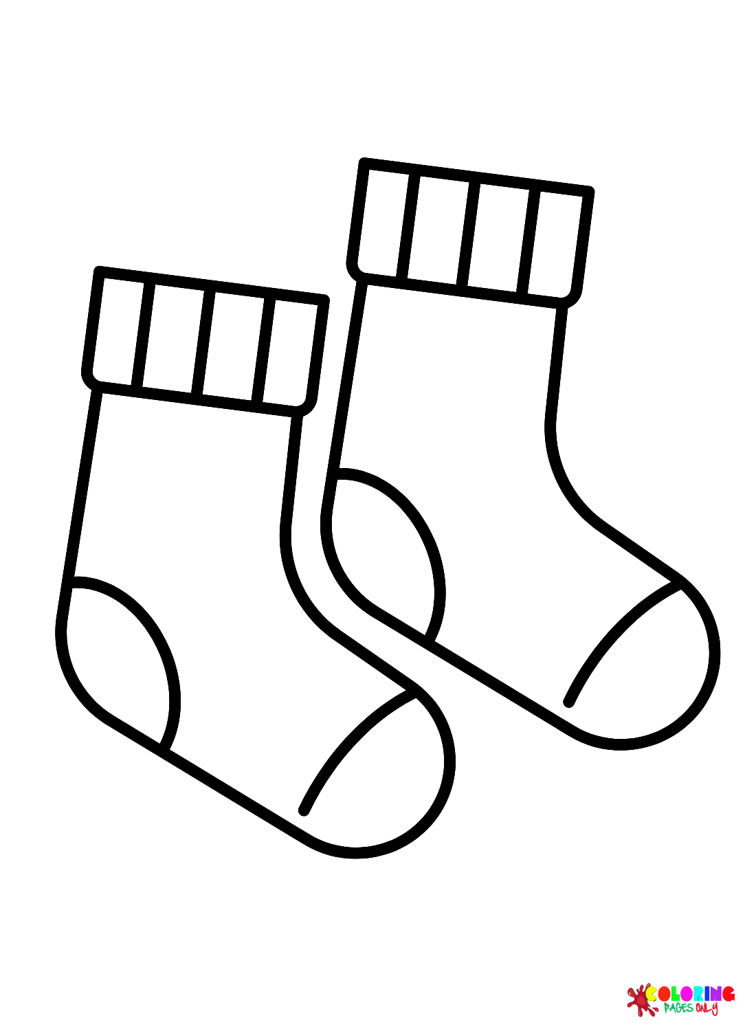 Ilustración de calcetín para colorear  Vector Premium