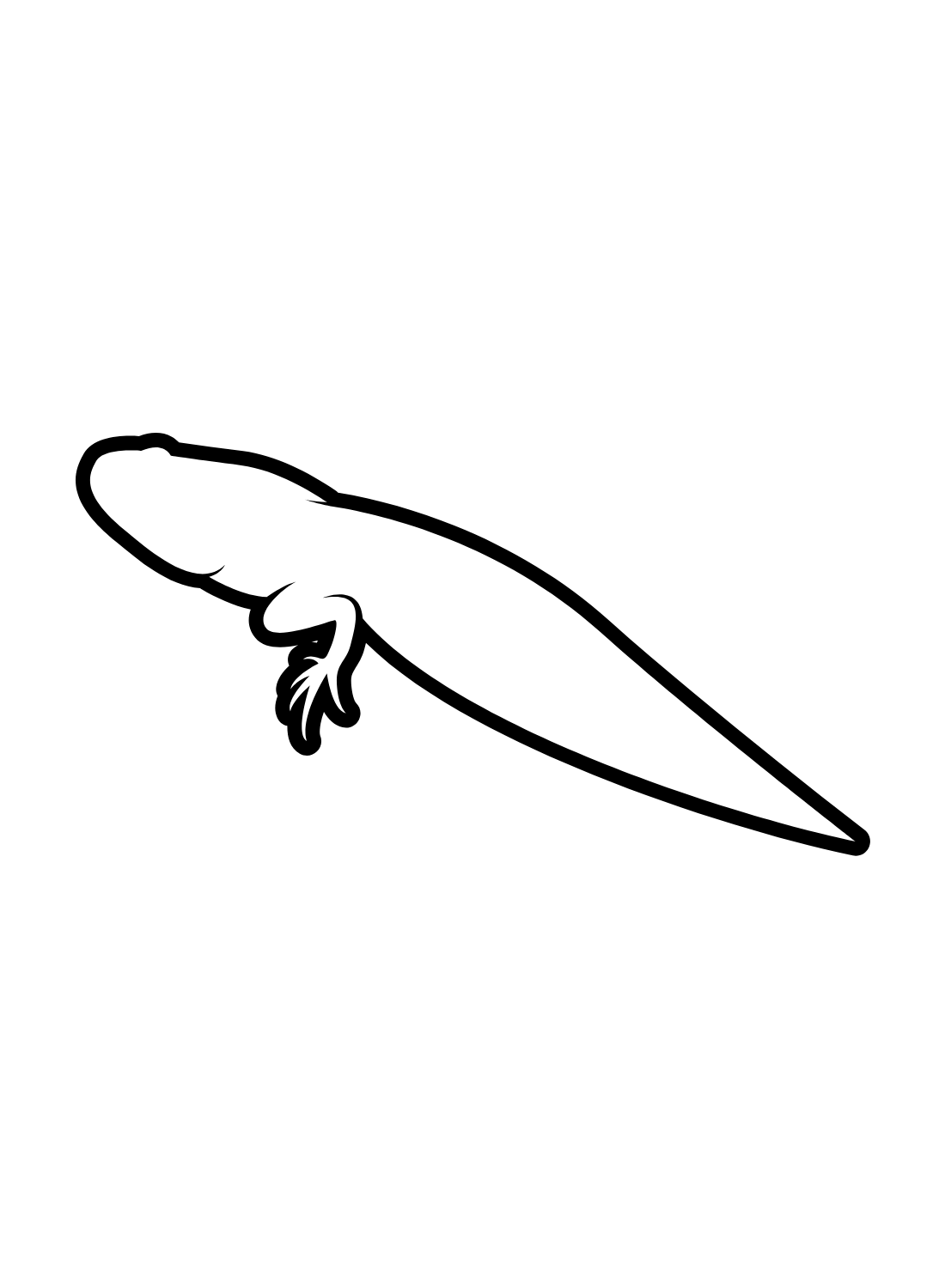 Draw Easy Tadpole Coloring Page